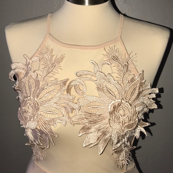 Forever 21 Tops - NWT Forever 21 floral mesh bodysuit